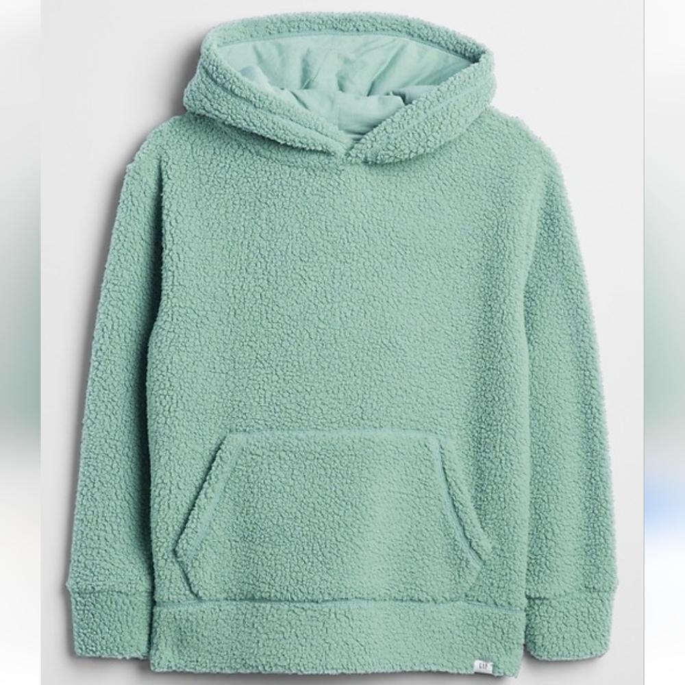 Kids Gap sherpa pullover hoodie size 6-7 Sweater